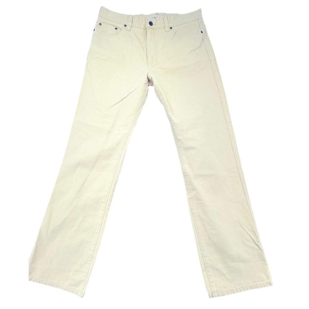 LL Bean Standard Fit Straight Leg Beige Khaki Pants Mens Size‎ 34x32